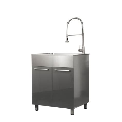 presenza utility cabinet with deep stainless steel sink|Presenza Utility Sinks at Lowes.com.